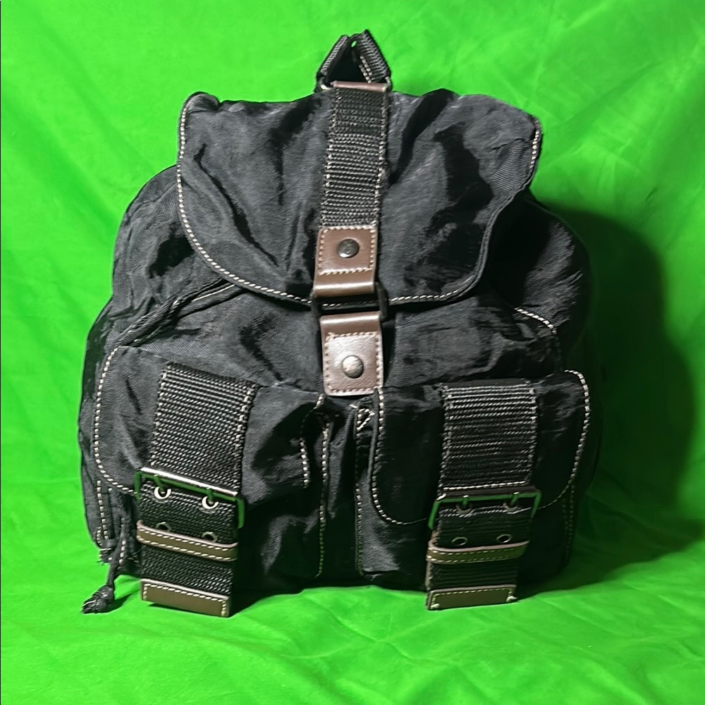Black Nylon Backpack